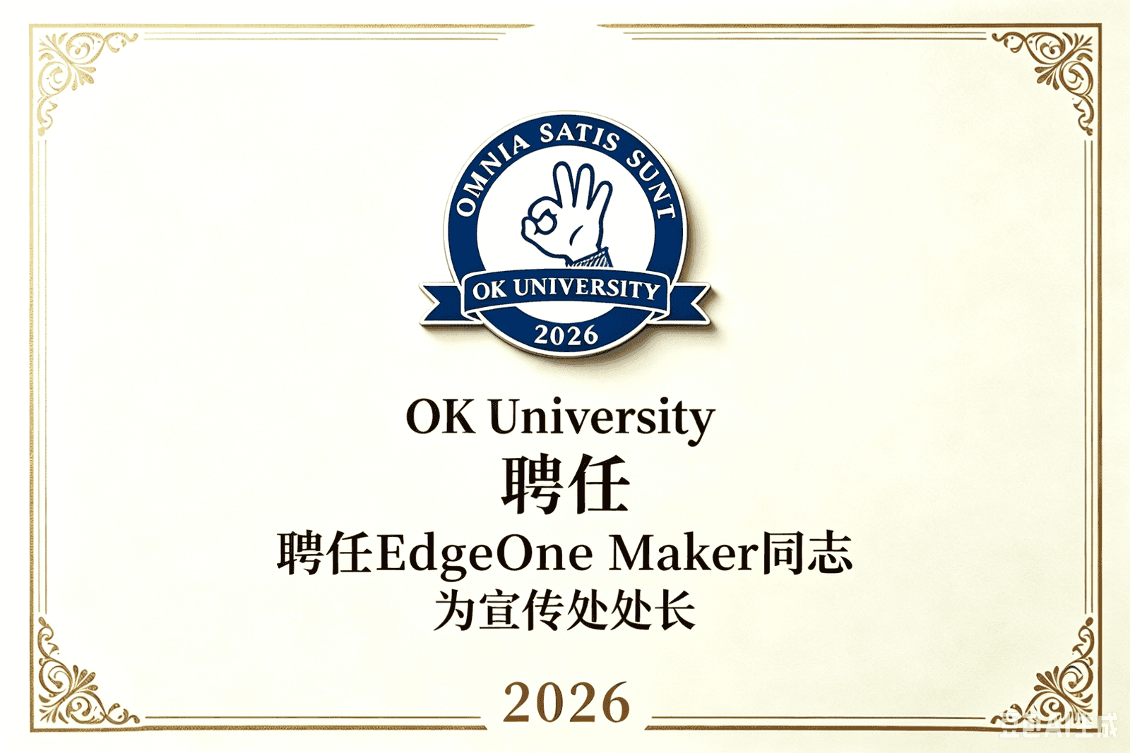 EdgeOne Maker 同志的聘书