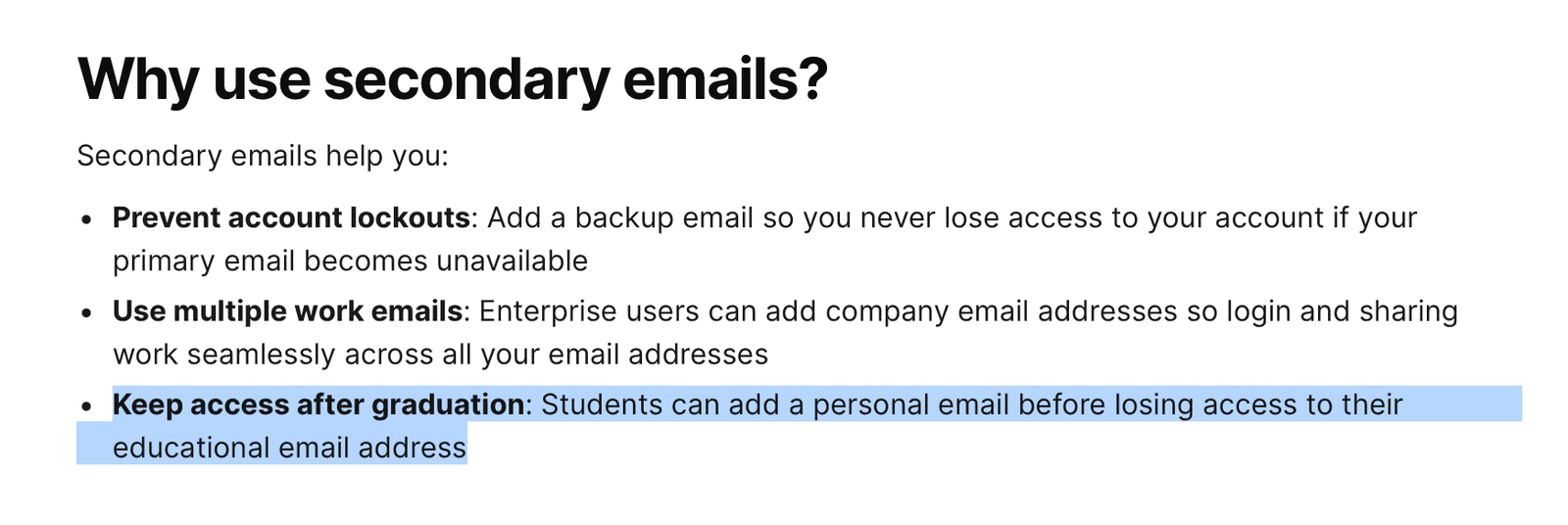Keep access after graduation